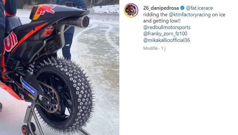 Vidéo : Pedrosa couche la KTM sur la neige
